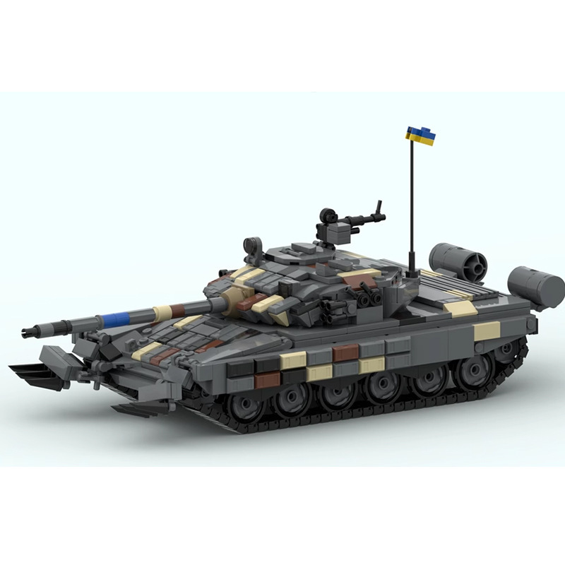 Lego Compatible Military Tank - T-72AV Hauptkampfpanzer-Bausatz, Militärisches Panzermodell, DIY-Bausteine für