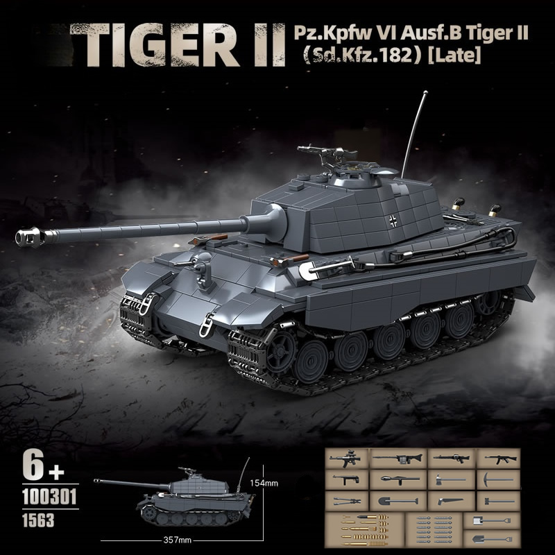 Lego Compatible Military Tank - WW2 Militär Der König Tiger Schwerer