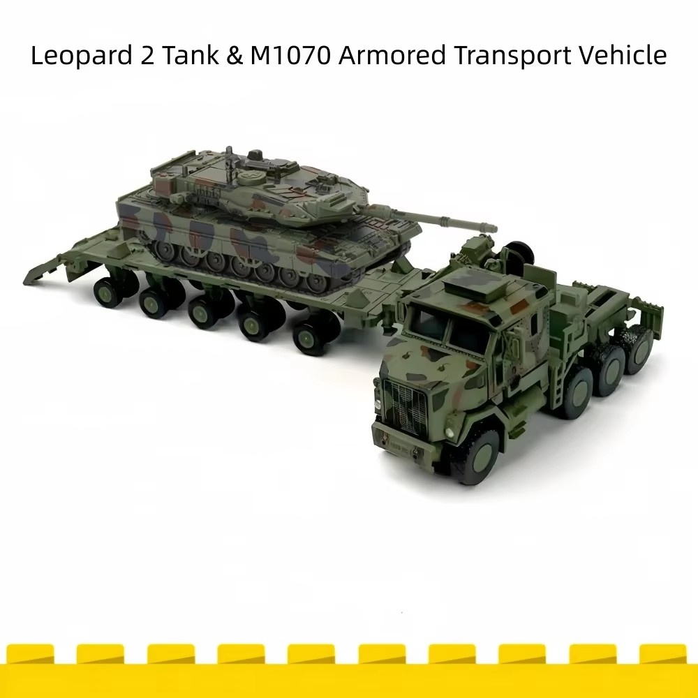 Lego Compatible Military Tank - Klassische Militär-Serie Bausteine Leopard II Hauptkampfpanzer