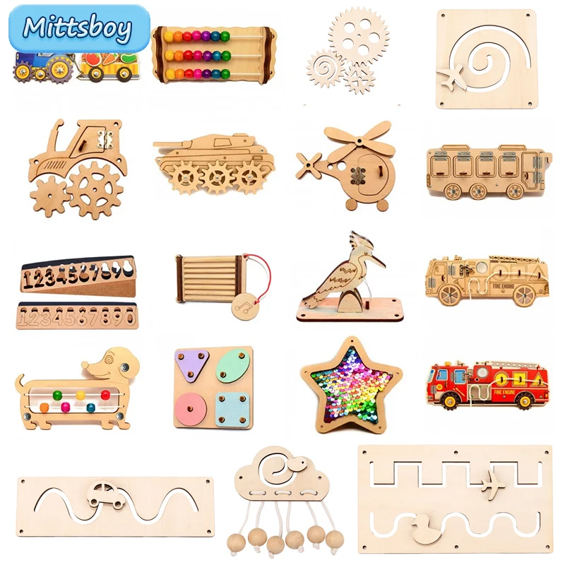 Montessori Wooden Busy Board Toddler - DIY Beschäftigt Bord Montessori Heißluft Dalloon