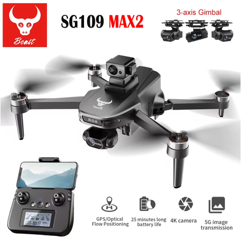 Fpv Brushless Rc Drone 4K - SG109 MAX2 Professionelle FPV 8K Kamera