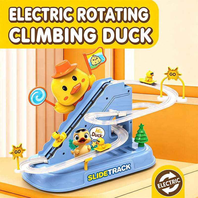 Educational Toys - Enten-Treppensteiger-Spielzeug mit blinkenden Lichtern und Musik,