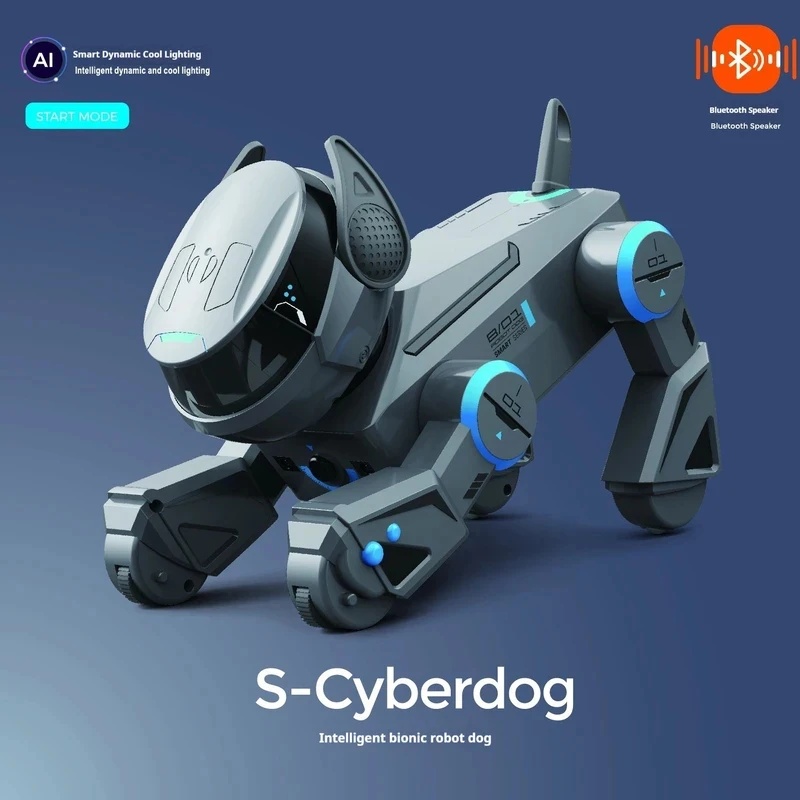 Remote Control Toys - KI-Smart-Roboterhund mit Gestensteuerung, Fernbedienung, Bluetooth-Lautsprecher, Musikfunktion,